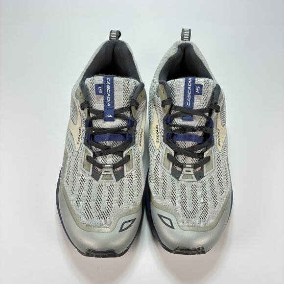 Brooks Cascadia 15 Gray Blue Trail Running Shoes 1103401D034 Men’s Size 10.5 - Picture 3 of 11